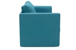 Miliboo Canapé Convertible|Voir Tous Les Canapés-Canapé convertible 2 places en tissu bleu canard LEON