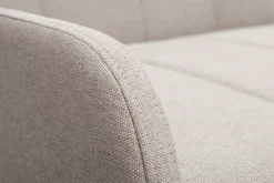 Miliboo Canapé Convertible|Voir Tous Les Canapés-Canapé convertible 3 places en tissu gris clair et bois clair ARYA