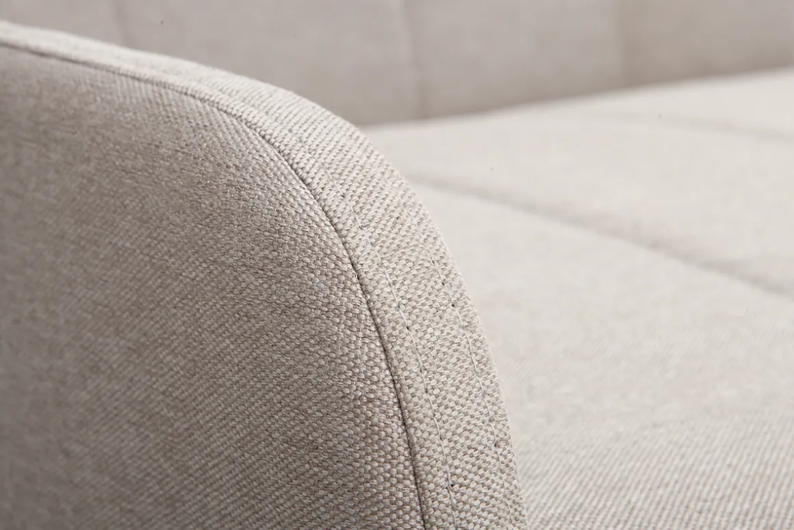 Miliboo Canapé Convertible|Voir Tous Les Canapés-Canapé convertible 3 places en tissu gris clair et bois clair ARYA