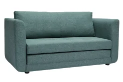 Miliboo Canapé Convertible|Voir Tous Les Canapés-Canapé convertible 2 places en tissu vert de gris LEON
