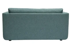 Miliboo Canapé Convertible|Voir Tous Les Canapés-Canapé convertible 2 places en tissu vert de gris LEON