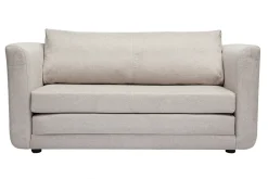 Miliboo Canapé Convertible|Voir Tous Les Canapés-Canapé convertible 2 places en tissu effet velours texturé beige LEON