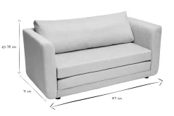 Miliboo Canapé Convertible|Voir Tous Les Canapés-Canapé convertible 2 places en tissu effet velours texturé beige LEON