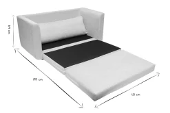 Miliboo Canapé Convertible|Voir Tous Les Canapés-Canapé convertible 2 places en tissu effet velours texturé beige LEON