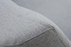 Miliboo Canapé Convertible|Voir Tous Les Canapés-Canapé convertible 3 places en tissu gris clair et bois clair FAGUO