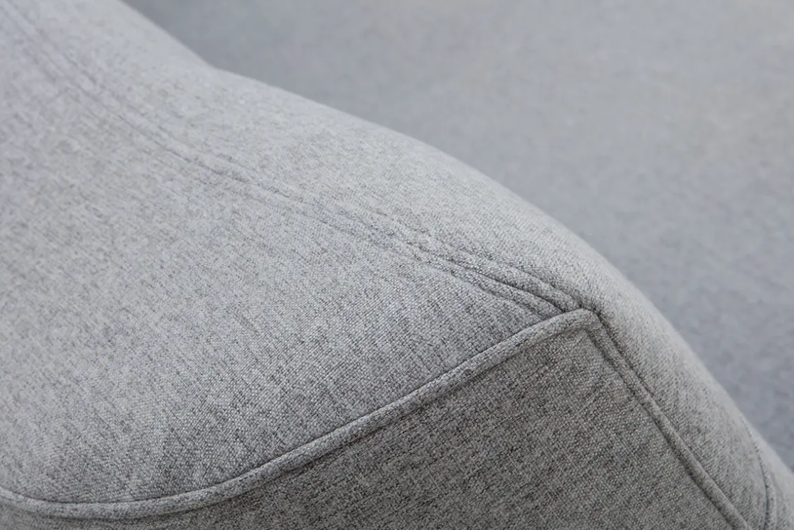 Miliboo Canapé Convertible|Voir Tous Les Canapés-Canapé convertible 3 places en tissu gris clair et bois clair FAGUO