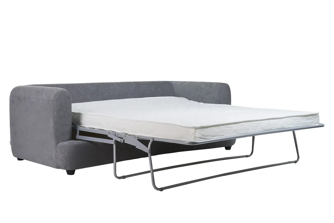 Miliboo Canapé Convertible|Voir Tous Les Canapés-Canapé convertible déhoussable 3-4 places design haricot en tissu effet velours gris anthracite SACHA