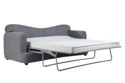 Miliboo Canapé Convertible|Voir Tous Les Canapés-Canapé convertible déhoussable 3-4 places design haricot en tissu effet velours gris anthracite SACHA