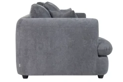 Miliboo Canapé Convertible|Voir Tous Les Canapés-Canapé convertible déhoussable 3-4 places design haricot en tissu effet velours gris anthracite SACHA
