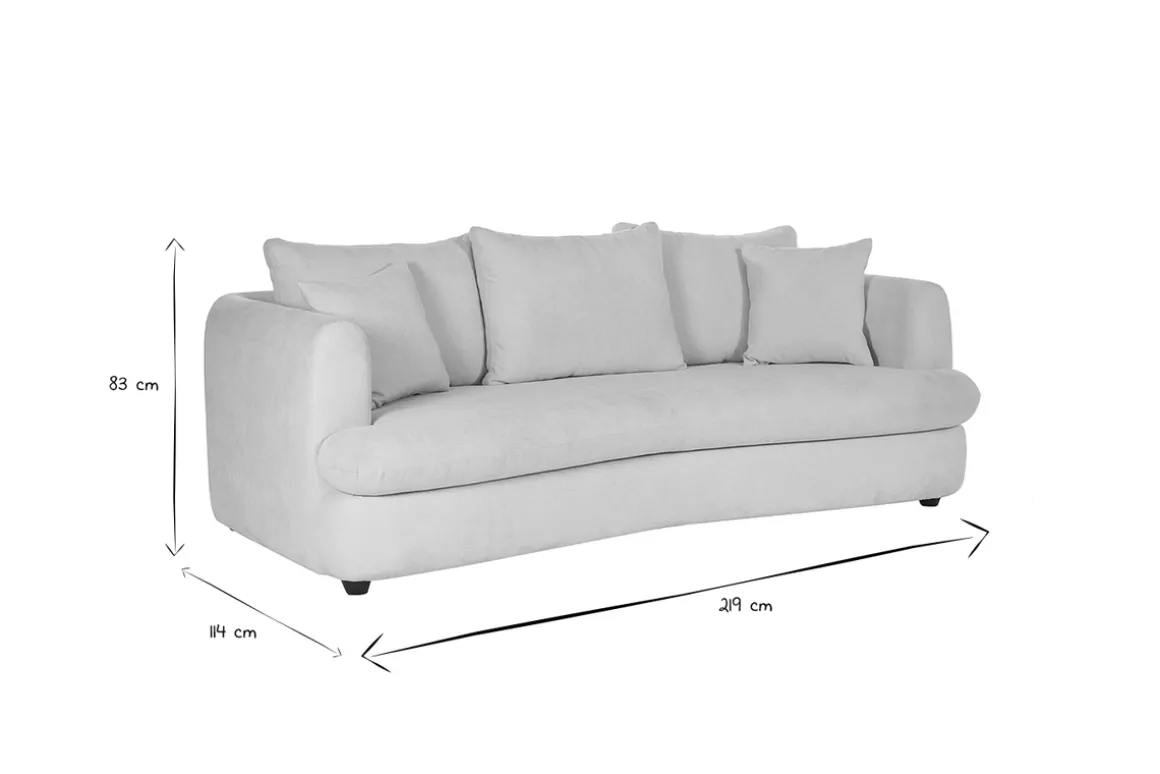 Miliboo Canapé Convertible|Voir Tous Les Canapés-Canapé convertible déhoussable 3-4 places design haricot en tissu effet velours terracotta SACHA