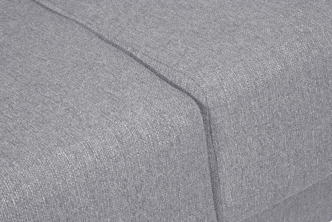 Miliboo Canapé Convertible|Voir Tous Les Canapés-Canapé convertible en tissu gris clair et bois clair avec matelas 18 cm GRAHAM