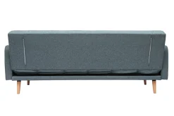 Miliboo Canapé Convertible|Voir Tous Les Canapés-Canapé convertible scandinave 3 places en tissu vert de gris et bois clair ULLA