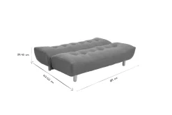 Miliboo Canapé Convertible|Voir Tous Les Canapés-Canapé convertible scandinave 3 places en tissu effet laine bouclée blanc et bois clair YUMI