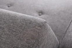 Miliboo Canapé Convertible|Voir Tous Les Canapés-Canapé convertible scandinave 3 places en tissu gris foncé et bois clair ULLA