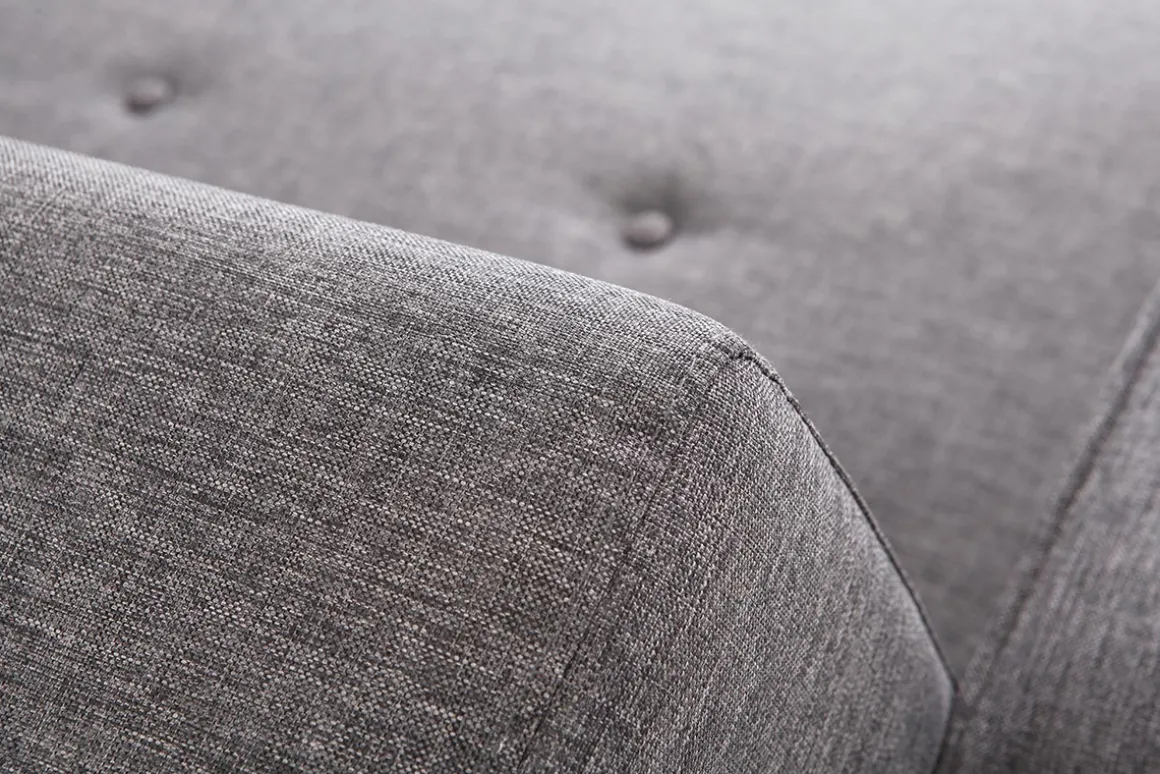 Miliboo Canapé Convertible|Voir Tous Les Canapés-Canapé convertible scandinave 3 places en tissu gris foncé et bois clair ULLA