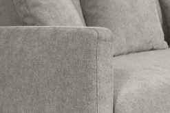 Miliboo Canapé Convertible|Voir Tous Les Canapés-Canapé convertible scandinave 3 places en tissu effet velours taupe et bois clair LOUISE