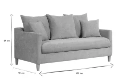 Miliboo Canapé Convertible|Voir Tous Les Canapés-Canapé convertible scandinave 3 places en tissu effet velours taupe et bois clair LOUISE