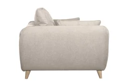 Miliboo Canapé Convertible|Voir Tous Les Canapés-Canapé convertible scandinave 3 places en tissu beige avec matelas 10 cm CREEP