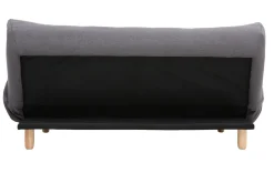 Miliboo Canapé Convertible|Voir Tous Les Canapés-Canapé convertible scandinave 3 places en tissu gris foncé et bois clair YUMI