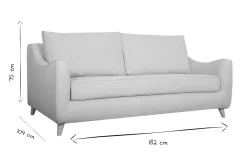 Miliboo Canapé Convertible|Voir Tous Les Canapés-Canapé convertible scandinave 3 places en tissu beige et bois clair avec matelas 10 cm VENDOME