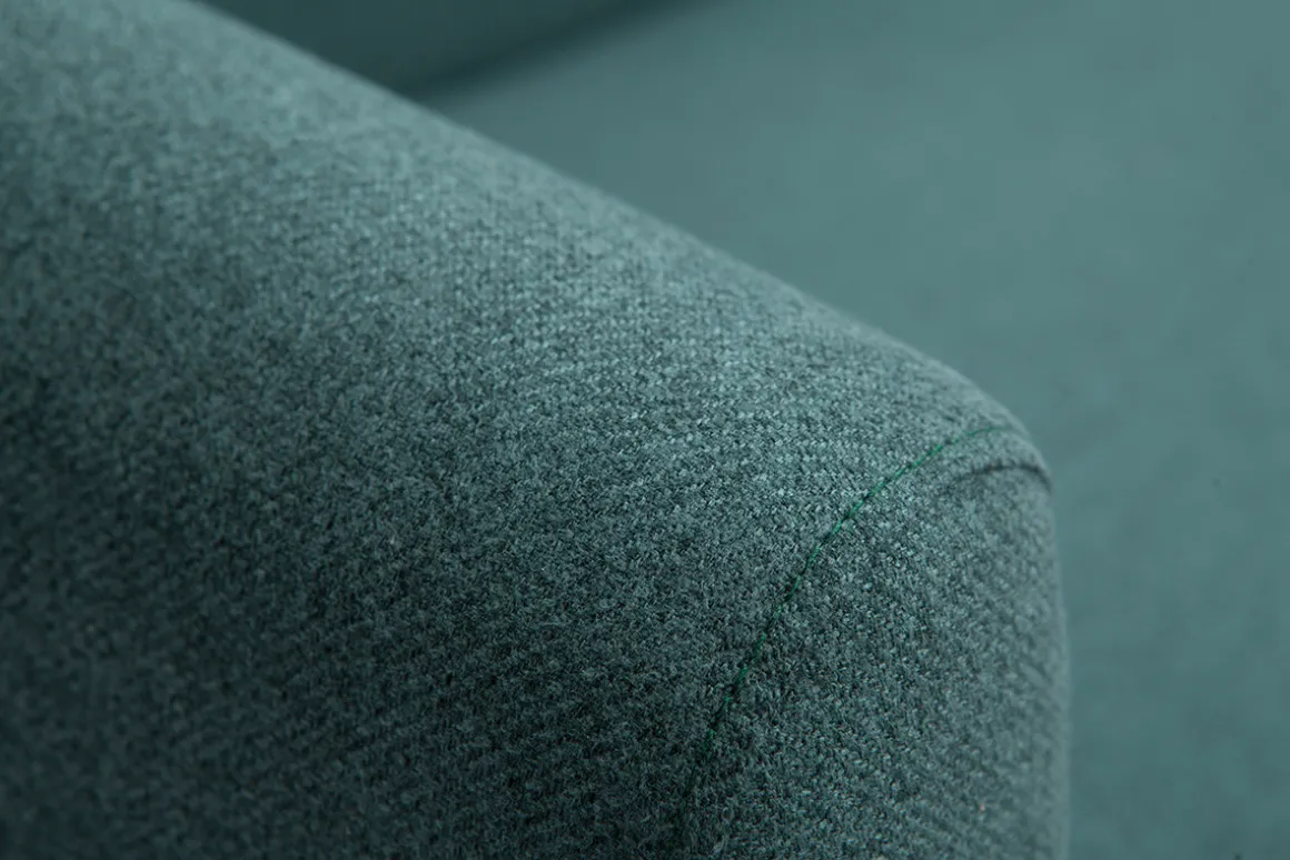 Miliboo Canapé Convertible|Voir Tous Les Canapés-Canapé convertible scandinave 3 places en tissu vert et bois clair STEWART