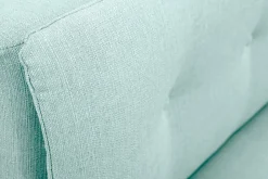 Miliboo Canapé Convertible|Voir Tous Les Canapés-Canapé convertible scandinave 3 places en tissu vert lagon et bois clair SENSO