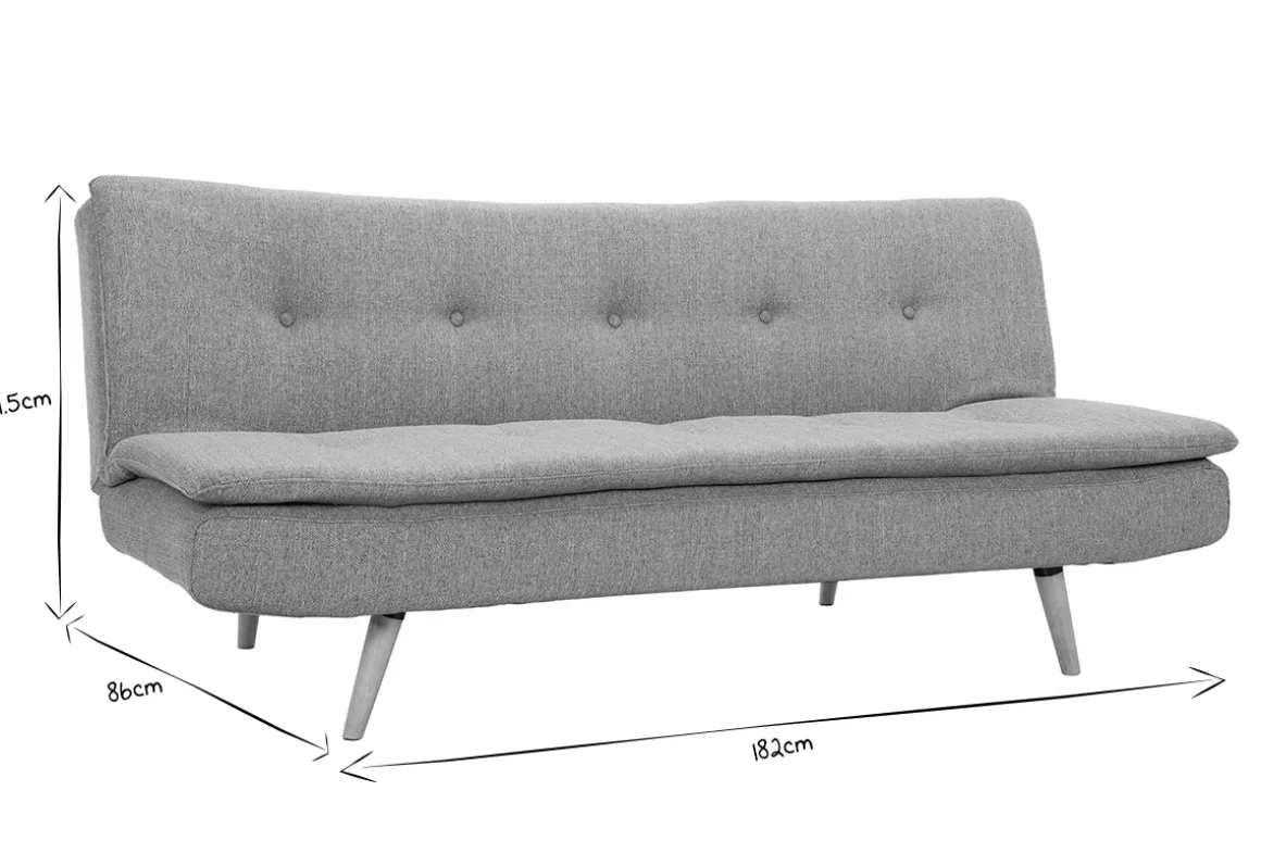 Miliboo Canapé Convertible|Voir Tous Les Canapés-Canapé convertible scandinave 3 places en tissu vert lagon et bois clair SENSO