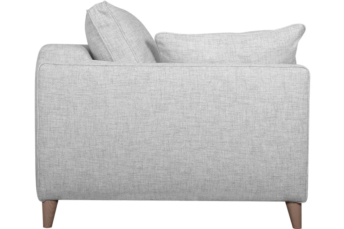 Miliboo Canapé Convertible|Voir Tous Les Canapés-Canapé convertible scandinave 3 places en tissu gris clair et bois clair avec matelas 10 cm PAPEL