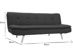 Miliboo Canapé Convertible|Voir Tous Les Canapés-Canapé convertible scandinave 3 places en tissu bleu canard et bois clair SENSO