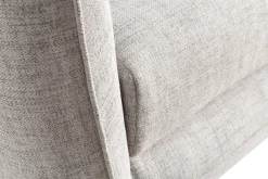 Miliboo Canapé Convertible|Voir Tous Les Canapés-Canapé convertible scandinave 3 places en tissu gris clair chiné et bois clair avec matelas 10 cm CREEP