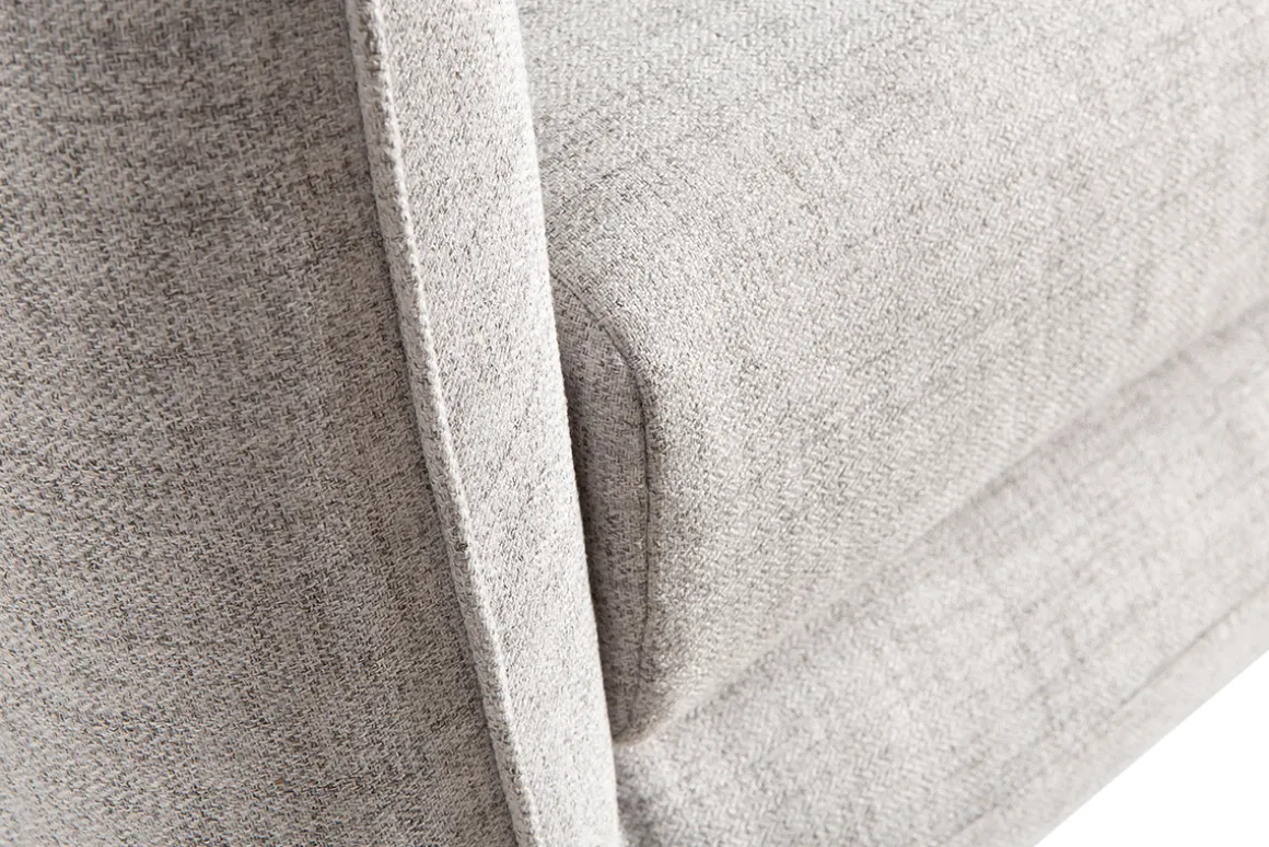 Miliboo Canapé Convertible|Voir Tous Les Canapés-Canapé convertible scandinave 3 places en tissu gris clair chiné et bois clair avec matelas 10 cm CREEP