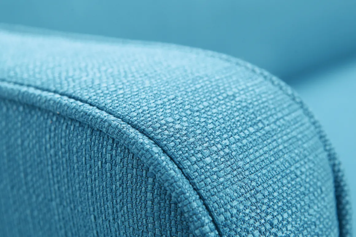 Miliboo Canapé Convertible|Voir Tous Les Canapés-Canapé convertible scandinave 3 places en tissu bleu et bois clair ULLA