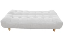 Miliboo Canapé Convertible|Voir Tous Les Canapés-Canapé convertible scandinave 3 places en tissu gris clair et bois clair YUMI