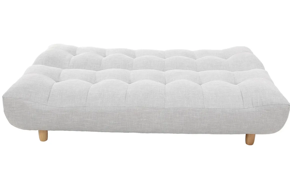 Miliboo Canapé Convertible|Voir Tous Les Canapés-Canapé convertible scandinave 3 places en tissu gris clair et bois clair YUMI