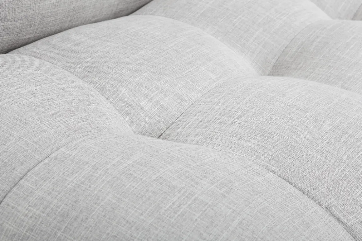 Miliboo Canapé Convertible|Voir Tous Les Canapés-Canapé convertible scandinave 3 places en tissu gris clair et bois clair YUMI