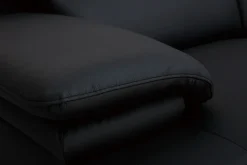 Miliboo Canapé Cuir|Voir Tous Les Canapés-Canapé cuir noir et acier chromé avec têtières ajustables 2 places EWING