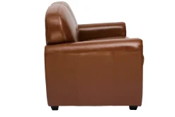 Miliboo Canapé Cuir|Voir Tous Les Canapés-Canapé cuir vintage 2 places marron et bois noir CLUB