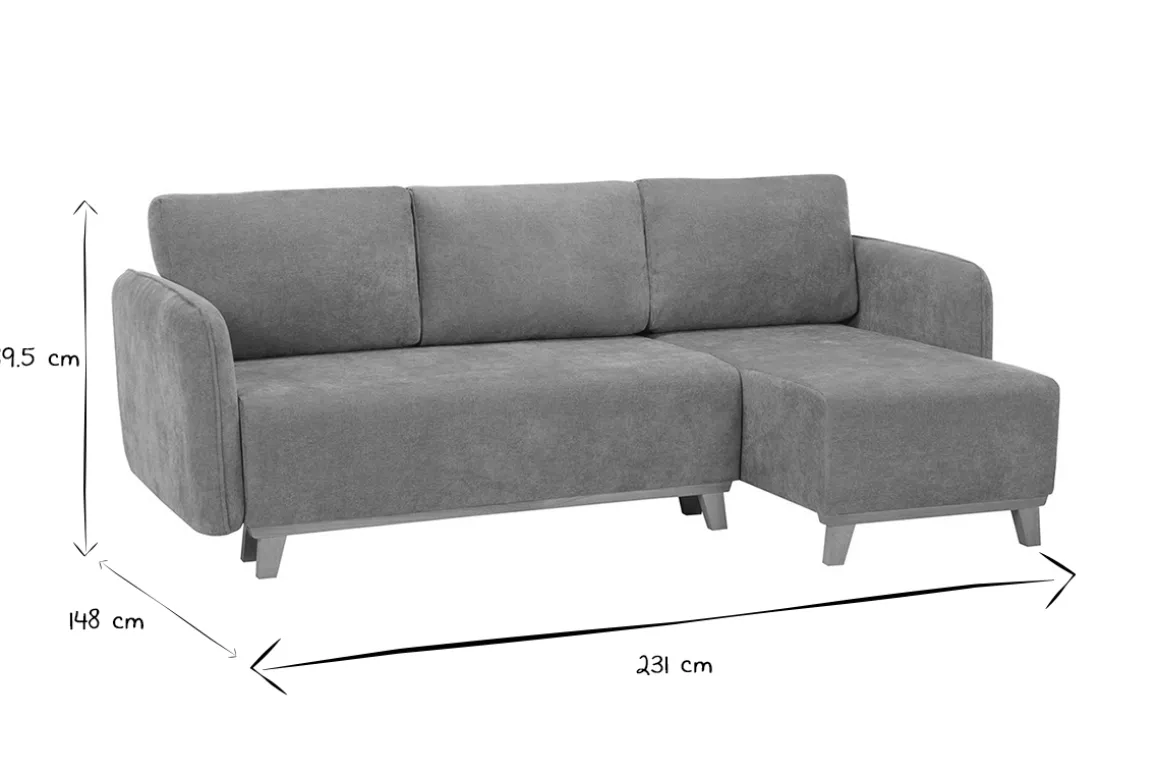 Miliboo Canapé D'angle|Voir Tous Les Canapés-Canapé d'angle convertible et réversible 3-4 places en tissu effet velours terracotta et bois clair ROMANE