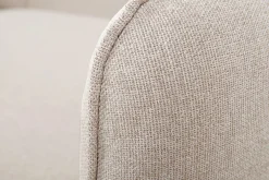 Miliboo Canapé Convertible|Canapé D'angle-Canapé d'angle convertible réversible avec coffre 3-4 places en tissu beige et bois clair DRISS