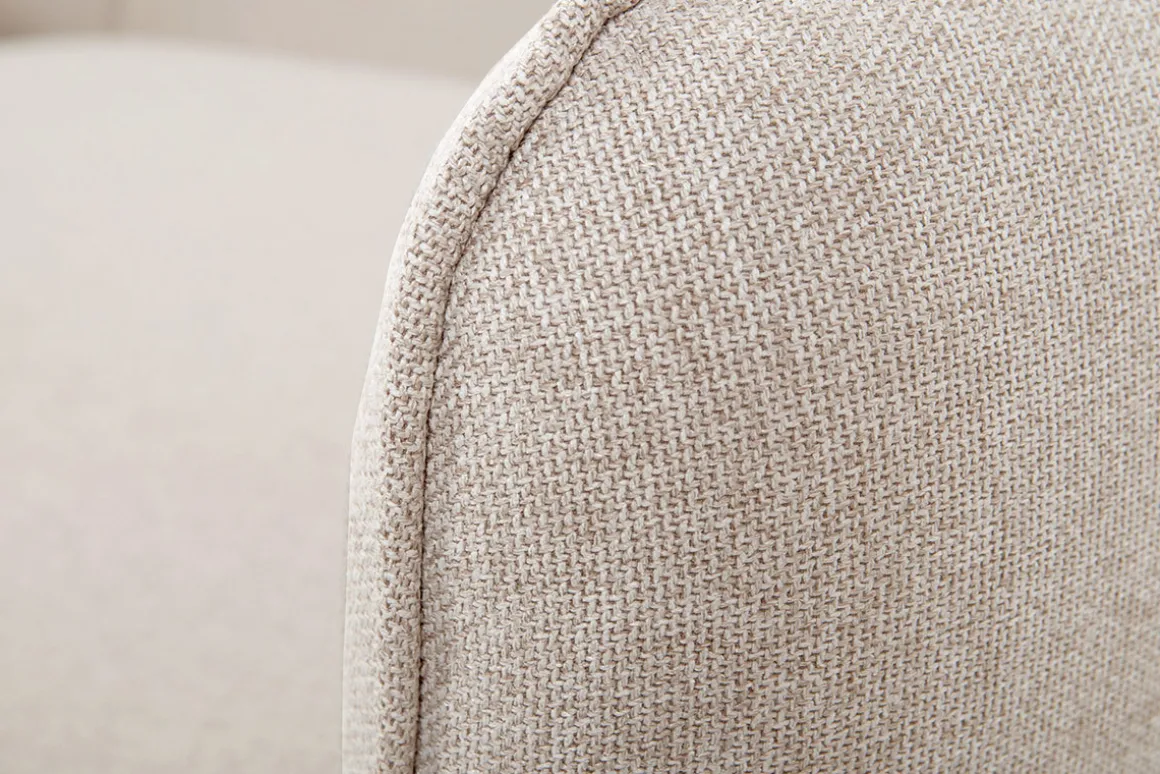 Miliboo Canapé Convertible|Canapé D'angle-Canapé d'angle convertible réversible avec coffre 3-4 places en tissu beige et bois clair DRISS