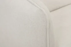 Miliboo Canapé Convertible|Canapé D'angle-Canapé d'angle convertible et réversible 3-4 places en tissu effet velours beige et bois clair ROMANE