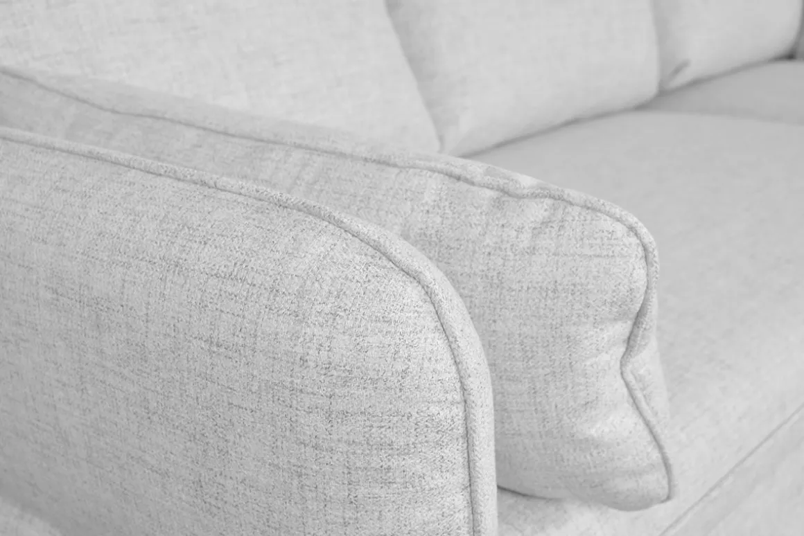 Miliboo Canapé Convertible|Canapé D'angle-Canapé d'angle convertible réversible avec coffre 3-4 places en tissu gris clair et bois clair DRISS