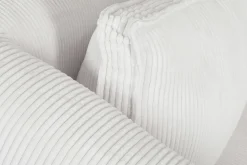 Miliboo Canapé D'angle|Voir Tous Les Canapés-Canapé d'angle droit design en tissu velours côtelé écru 3-4 places PANAM