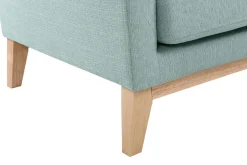 Miliboo Canapé D'angle|Voir Tous Les Canapés-Canapé d'angle droit déhoussable scandinave 4 places en tissu vert lagon et bois clair OSLO