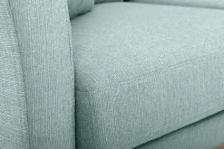 Miliboo Canapé D'angle|Voir Tous Les Canapés-Canapé d'angle droit déhoussable scandinave 4 places en tissu vert lagon et bois clair OSLO