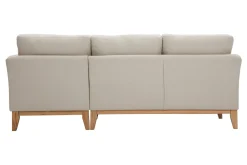 Miliboo Canapé D'angle|Voir Tous Les Canapés-Canapé d'angle droit déhoussable 4 places en tissu beige et bois clair OSLO