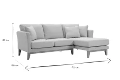 Miliboo Canapé D'angle|Voir Tous Les Canapés-Canapé d'angle droit déhoussable 4 places en tissu beige et bois clair OSLO