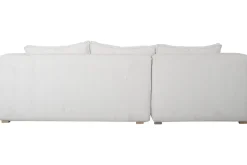 Miliboo Canapé D'angle|Voir Tous Les Canapés-Canapé d'angle gauche design en tissu velours côtelé écru 3-4 places PANAM