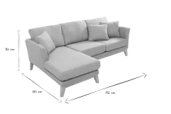 Miliboo Canapé D'angle|Voir Tous Les Canapés-Canapé d'angle gauche déhoussable scandinave en tissu vert lagon et bois clair 3-4 places OSLO