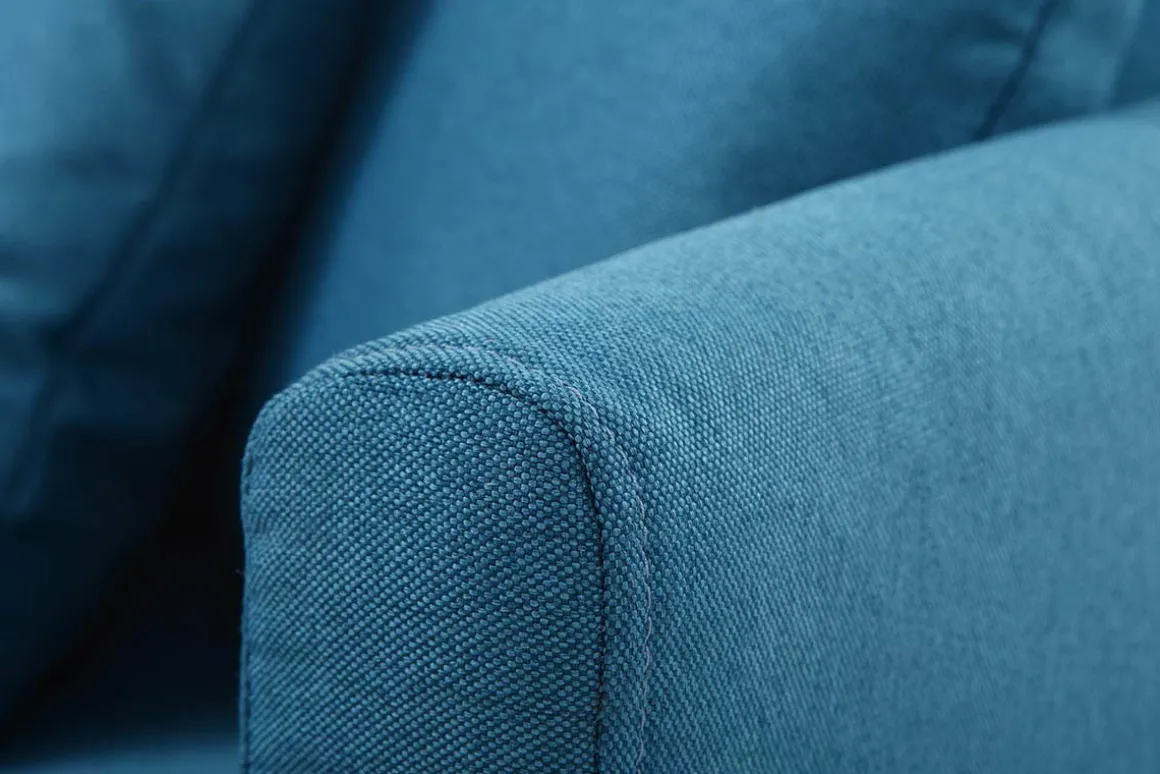 Miliboo Canapé D'angle|Voir Tous Les Canapés-Canapé d'angle gauche scandinave bleu canard déhoussable et bois clair 3-4 places OSLO